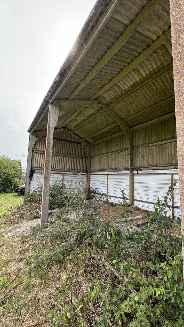 Existing concrete frame before barn conversion works